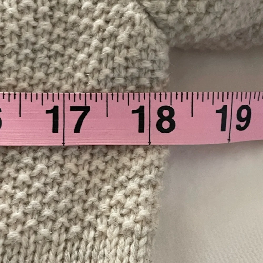 H&M Wool Blend Knit Pullover Sweater Natural Tan NWOT